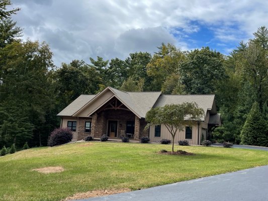 Board and batten siding on house in NC