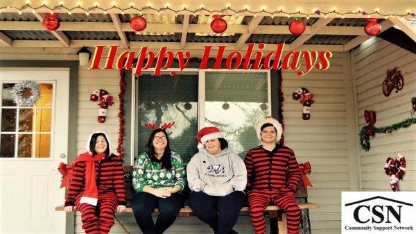 Warm Seasons Greetings from Our Homes to Yours. With some of our transitional age youth at Sanctuary House, our supportive living program.