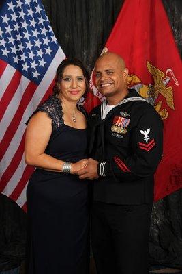 Me and my wife at our last Marine Corps Ball before I retired