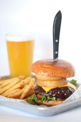 Great tasting burger and ice cold beer