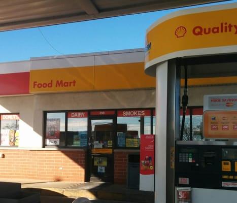 Proof that this is a Shell station.  Enlarge picture to see address 298 on door.