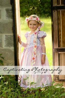 Tangled themed photo session for your little girl and at a castle none the less