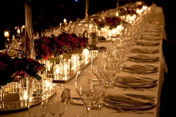 elegant place setting
 private dinner