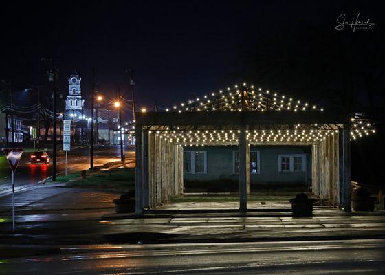 The Hillsboro pavilion on Waco and Corsicana Highway near downtown Hillsboro.