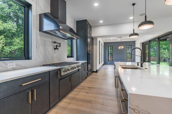 Large open kitchen in new custom home build