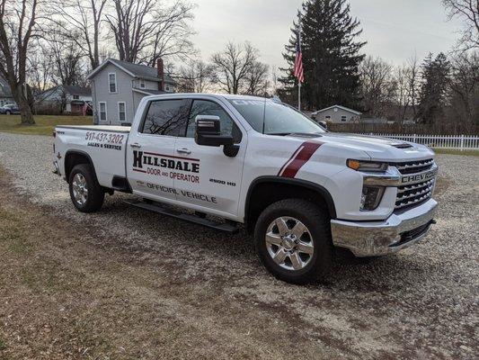 Garage door and opener. Sales and service.