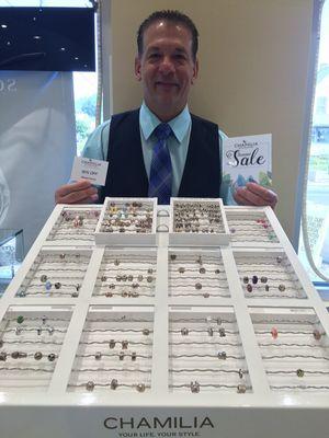 Rick with our gorgeous Chamilia pieces!