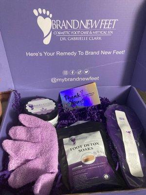 BRAND NEW FEET HOME CARE KIT (there's also an oil included, but not pictured)