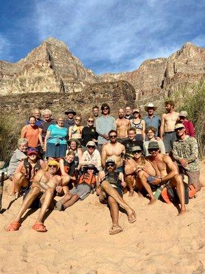 Day 13 guides and guests Grand Canyon Paddle/Oar trip.