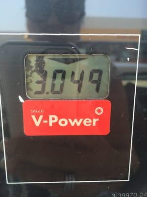 $3.04 instead at of $3.84 for their V-Power which is the only grade in can use in my car. :-(