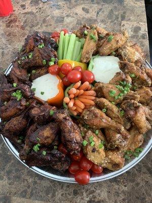 Chicken wing platter. Choose your flavor!!