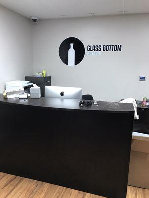 Logo placement on our reception area