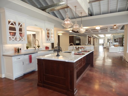 Kitchen displays built with the finest cabinetry.