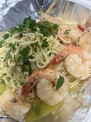 House made pasta special, Shrimp Piccata