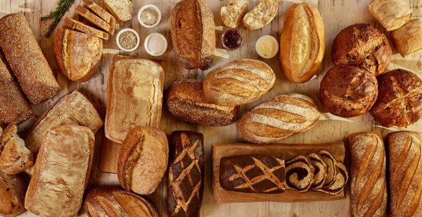 Assortment of artisan bread.