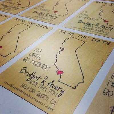 Wooden Save the Dates, Invitations, Certificates