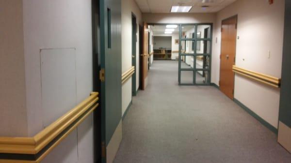 A 1st Floor hallway in the facility