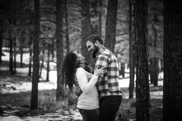 Engagement photo session of Kevin and Jasmine in Flagstaff, AZ.