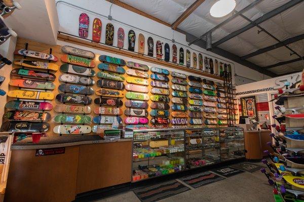 Decks, Trucks, Wheels, Bearings, Griptape. Inventory Changes Weekly