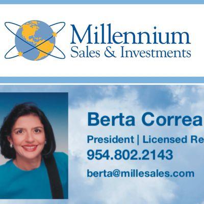 BERTA CORREA , LIC REAL ESTATE BROKER 43+