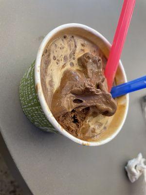 Chocolate Affogato - this is low level gelato at best. It has ice chunks inside of it.