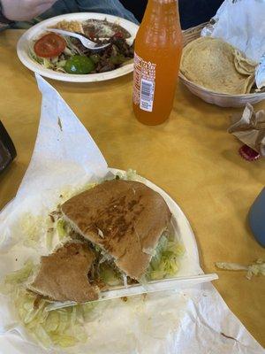 The Torta was awesome and were the fajitas!