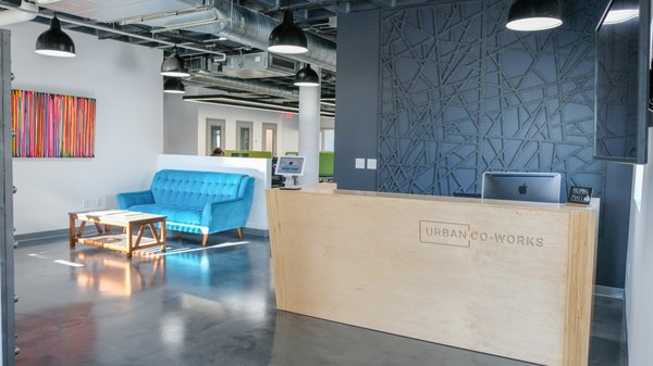 Front desk at Urban Co-Works.