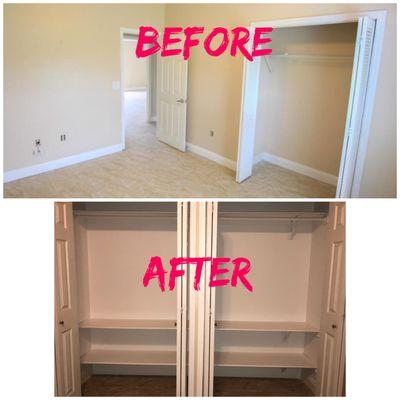 Custom closet shelving