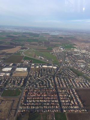 The airport as seen from the air South