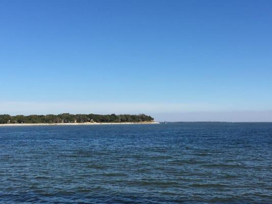 View of the bay from Pensacola FL Vistor Center.