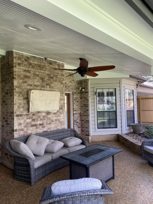 Patio over hang remodel