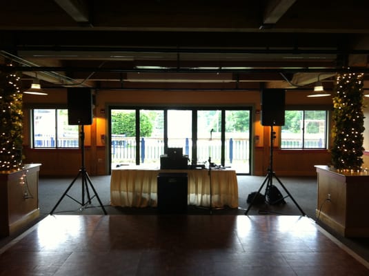 Indoor reception. Note the subwoofer, which provides a ton of low end on the dance floor.