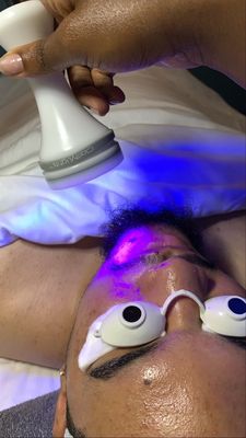 Blue LED light therapy