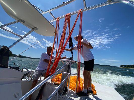 Owner captain and grandson.