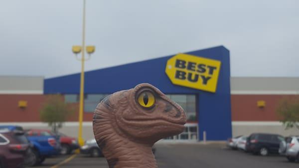 Bob the Raptor Says "Mammals come here to get TV's and stuff."