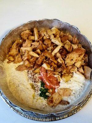 Chicken Shawarma with Hummus