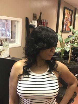 Gel wrap with hair weave