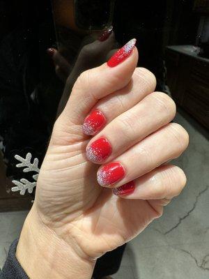 glitter ombré red gel polish (Big Apple Red #11)