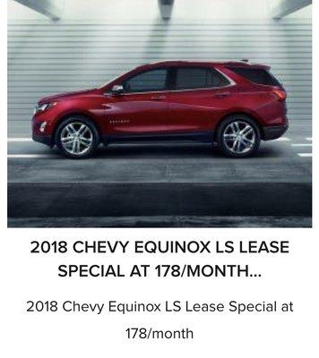 Chevrolet April Lease Special