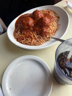 Spaghetti and meatballs