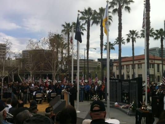 A photo taken during the dedication on 3/30/13