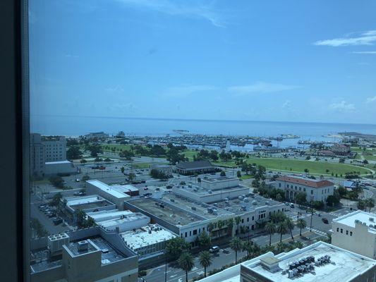 View of the gulf from the restaurant