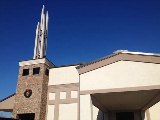 The church from the parking lot