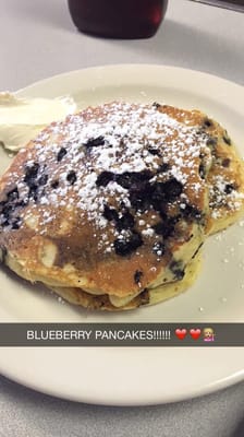 Light and airy blueberry pancakes.