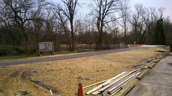 new bridges for the creek and landscaping for the paved trails