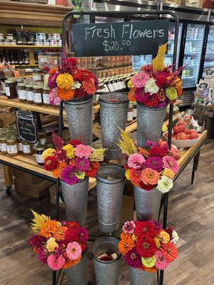 Just stunning. Can't go wrong with local zinnia and celosia bouquets.