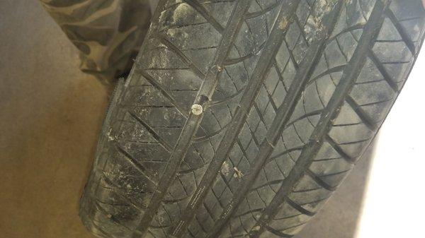 Sometimes your tire gets screwed. These guys had the solution.