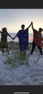 Hippies on the beach