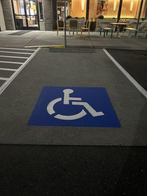 Handicap parking stall