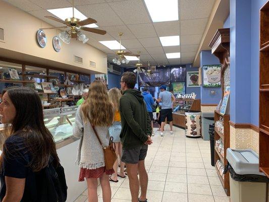 Waiting in line for ice cream